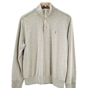 Polo Ralph Lauren Quarter Button Up Polo Cotton Long Sleeve Sweater Top